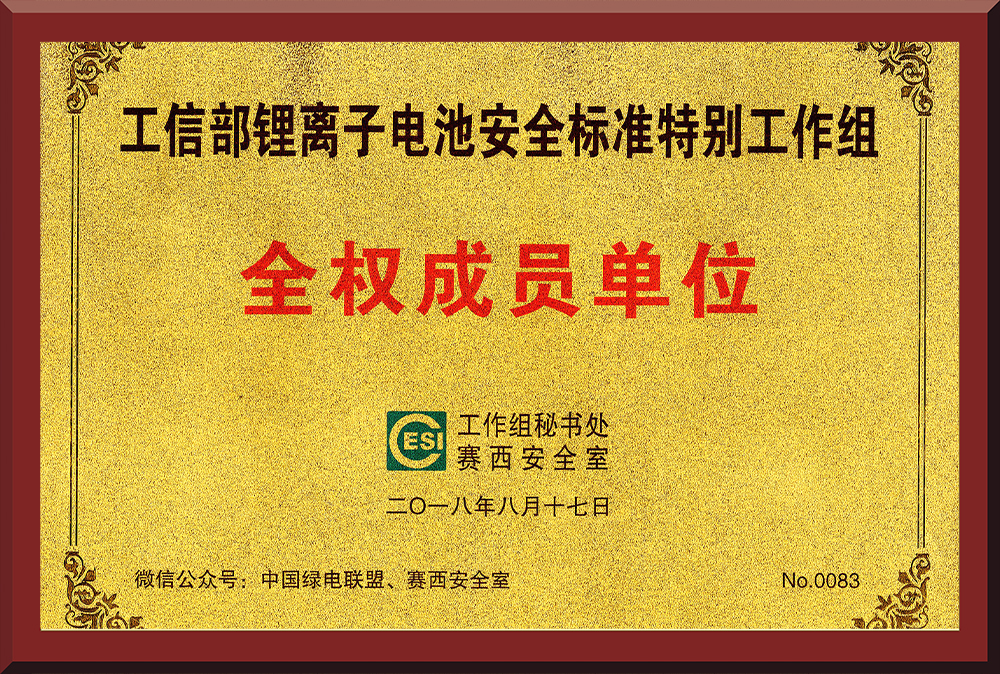 13、鋰電池安全標準特別工作組成員單位